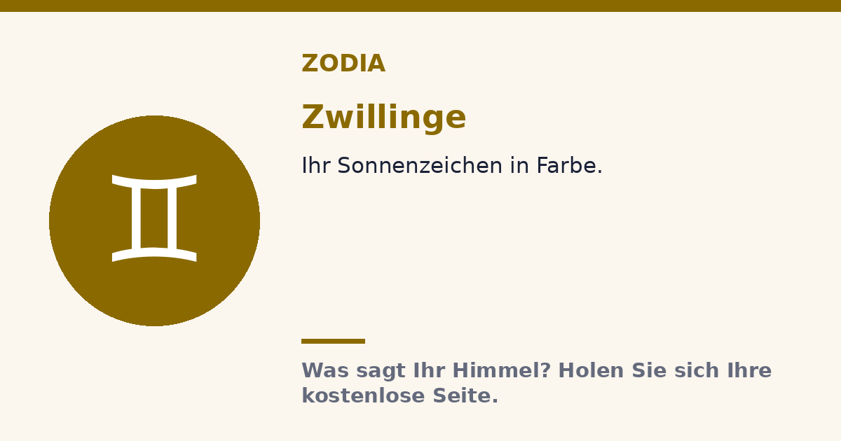 Zwillinge · Zodia Sonnenzeichen