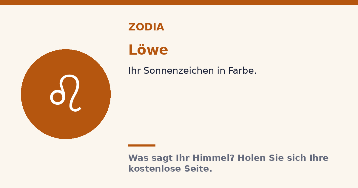 Löwe · Zodia Sonnenzeichen