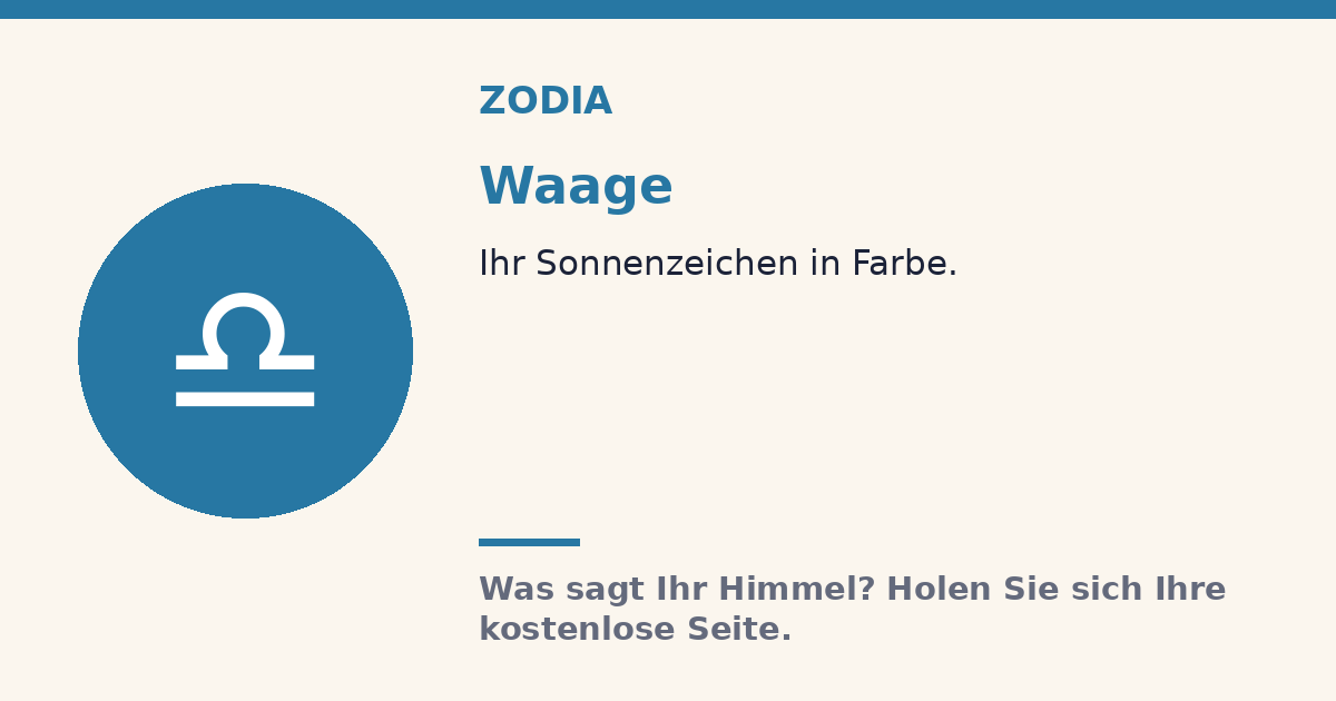 Waage · Zodia Sonnenzeichen