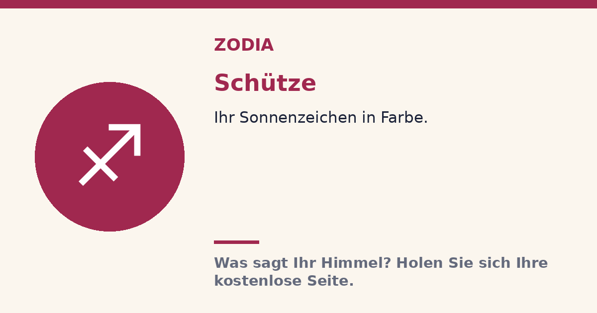 Schütze · Zodia Sonnenzeichen