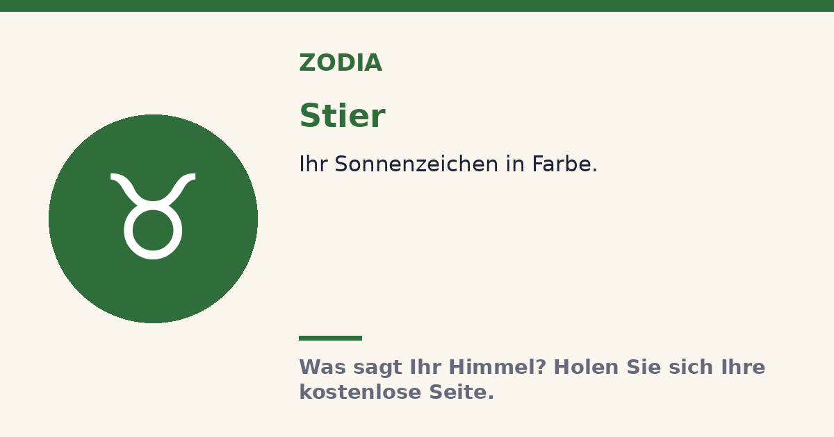 Stier · Zodia Sonnenzeichen