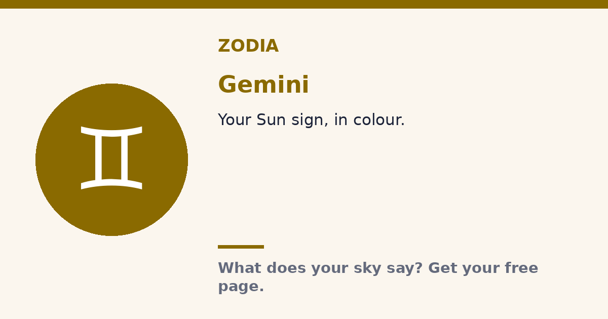 Gemini · Zodia Sun sign