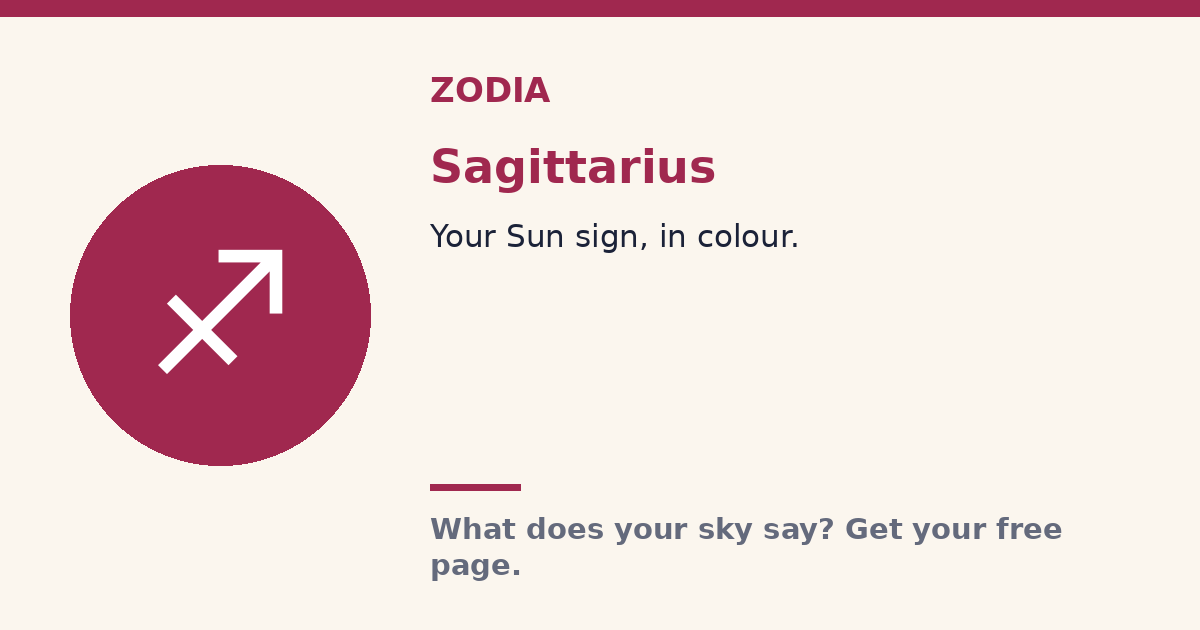 Sagittarius · Zodia Sun sign