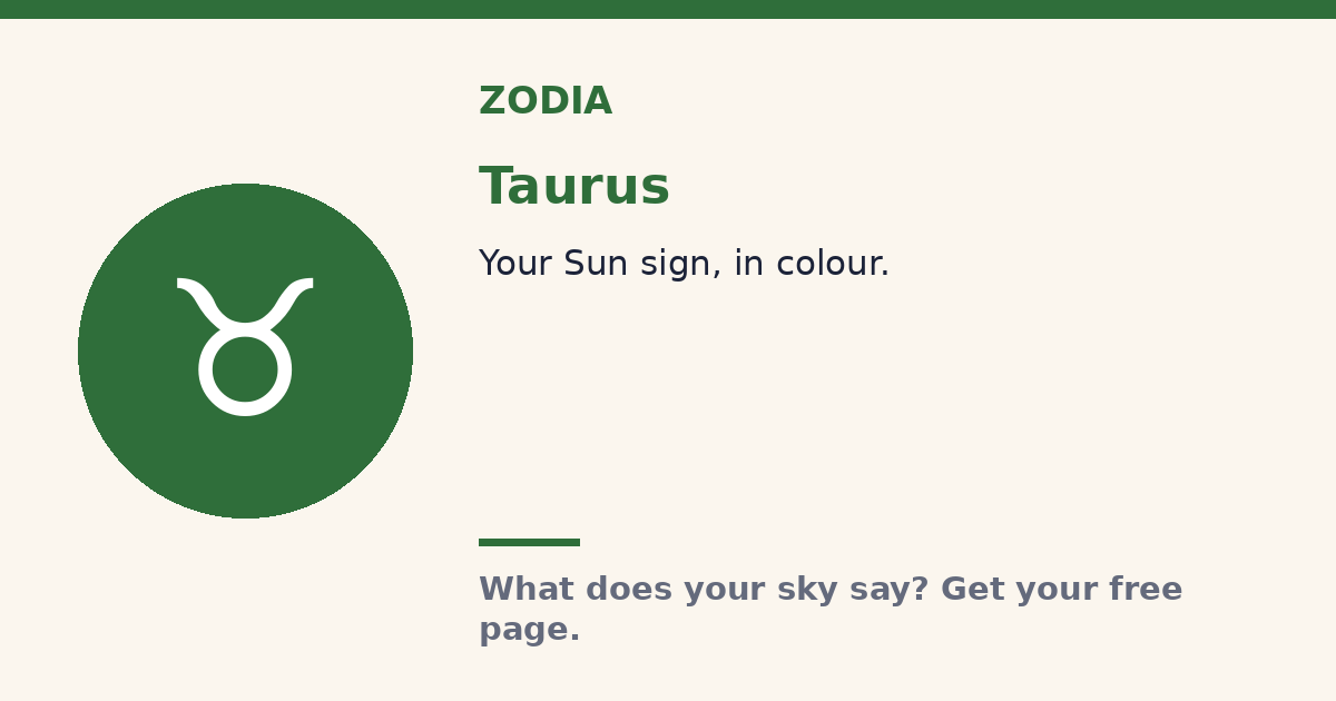 Taurus · Zodia Sun sign