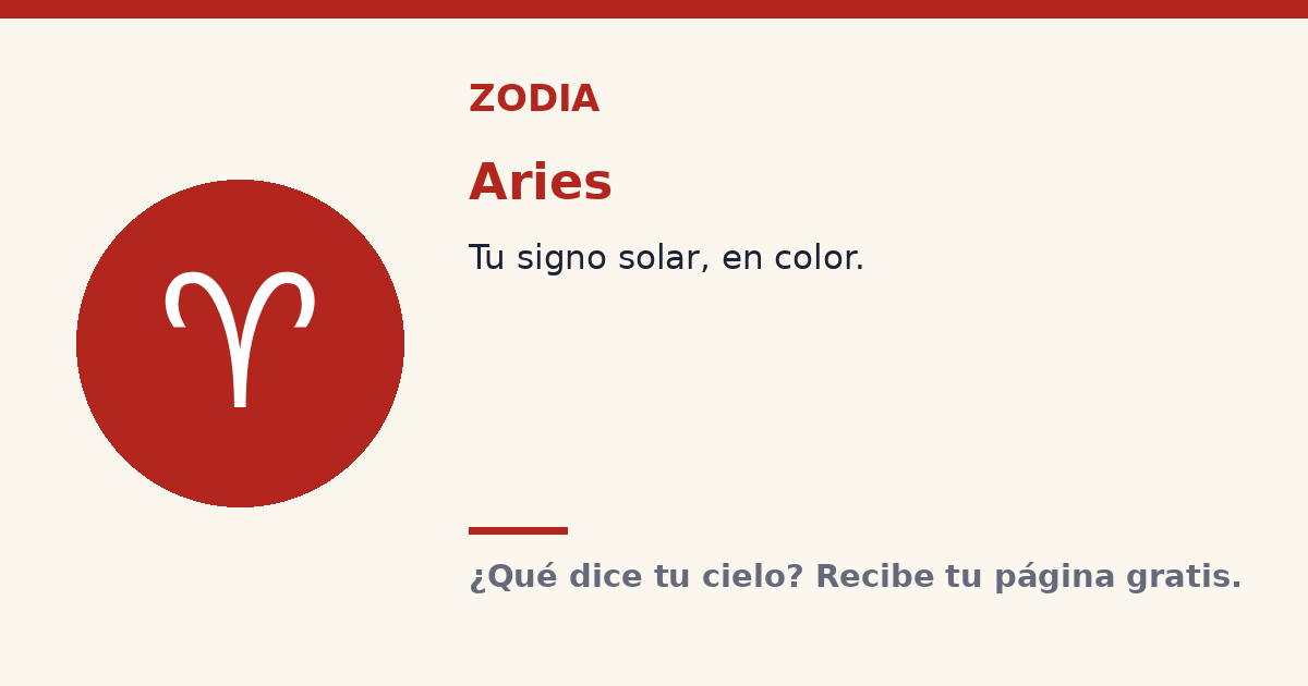 Aries · Signo solar Zodia