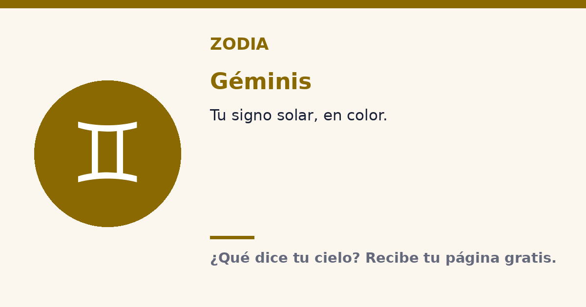 Géminis · Signo solar Zodia