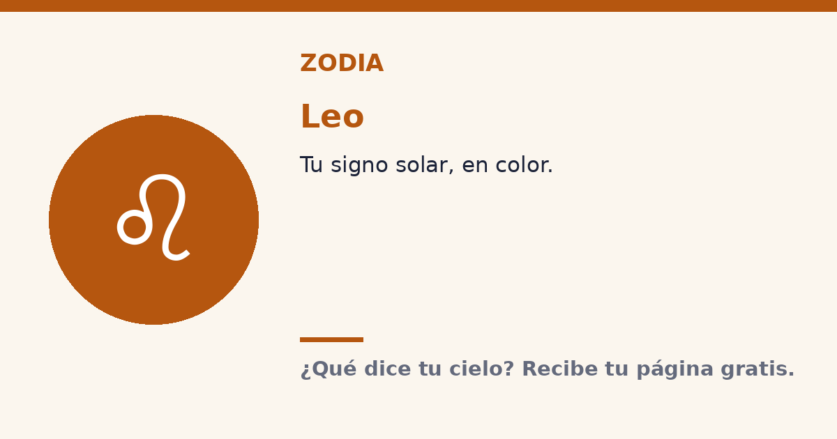 Leo · Signo solar Zodia