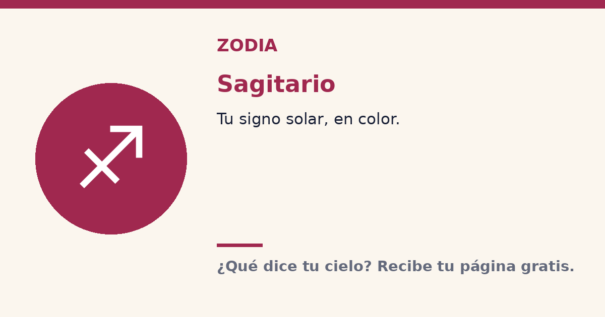 Sagitario · Signo solar Zodia