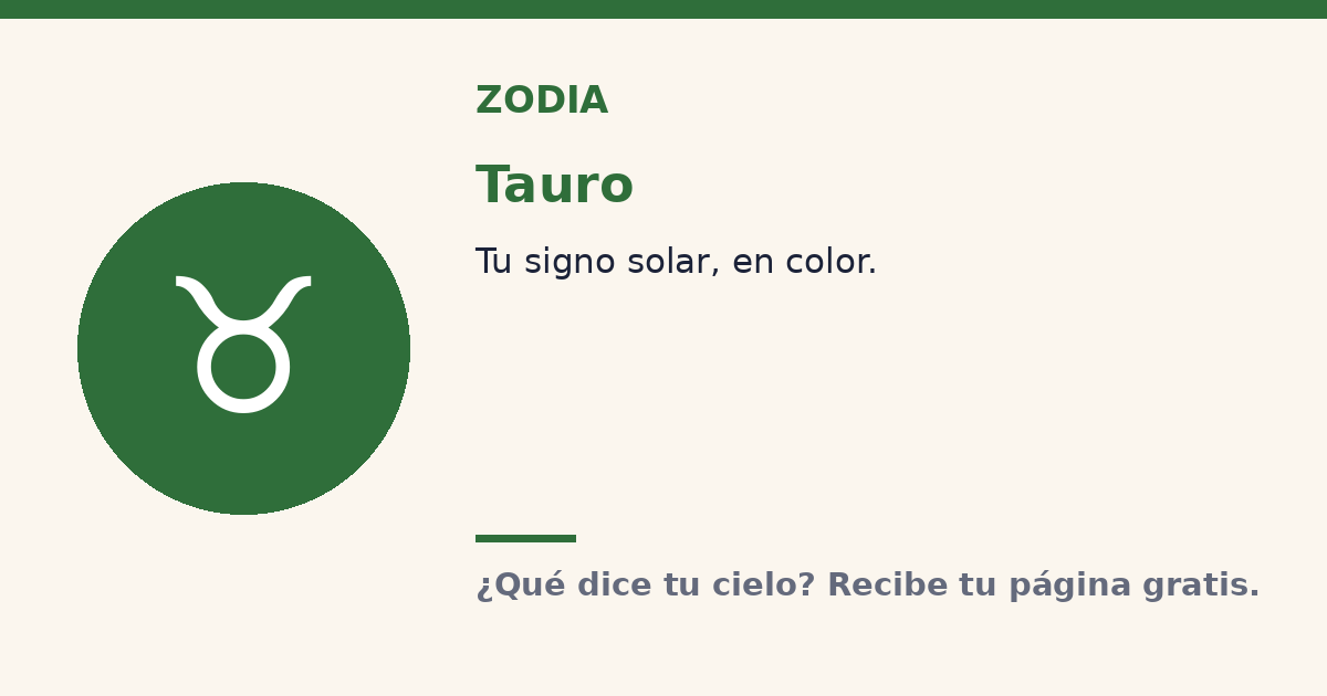 Tauro · Signo solar Zodia