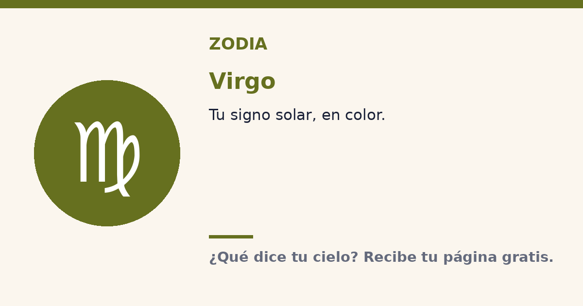 Virgo · Signo solar Zodia