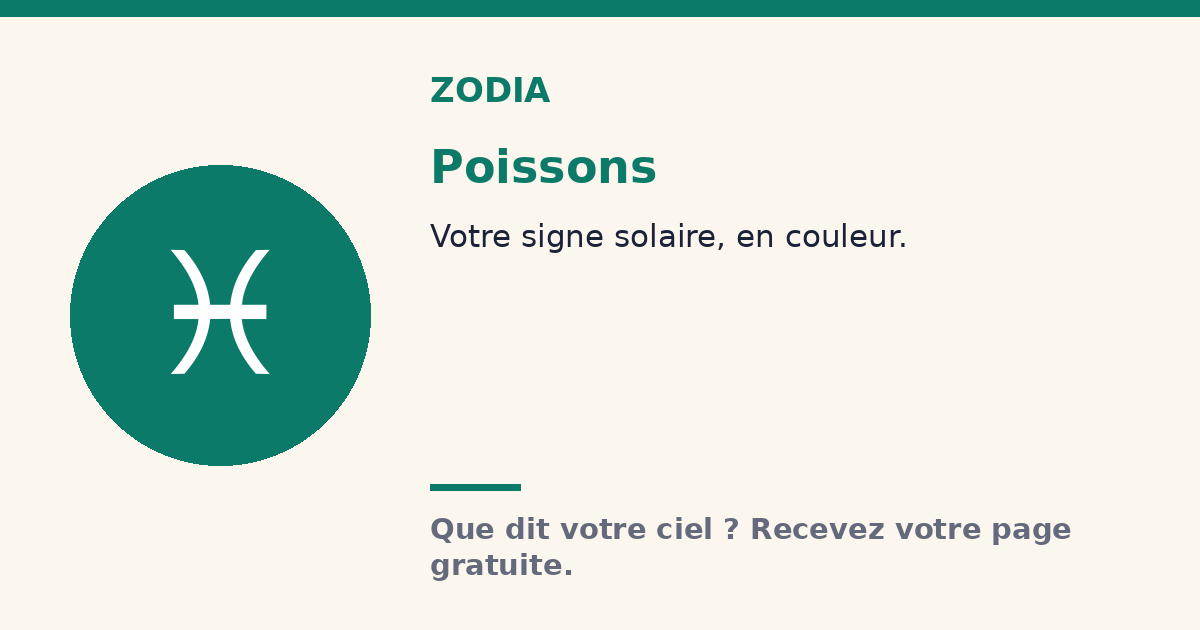 Poissons · Signe solaire Zodia