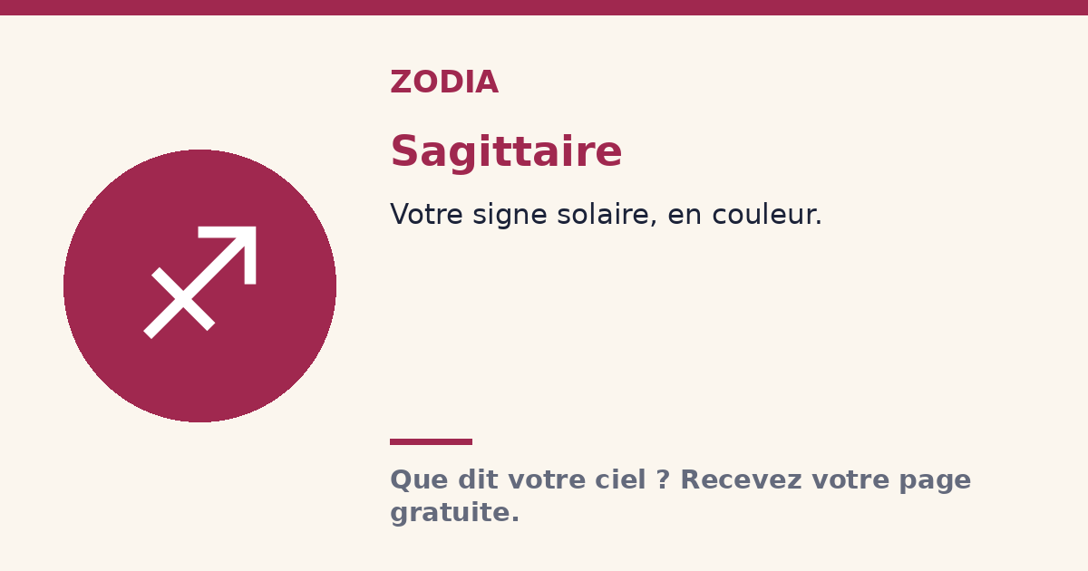 Sagittaire · Signe solaire Zodia