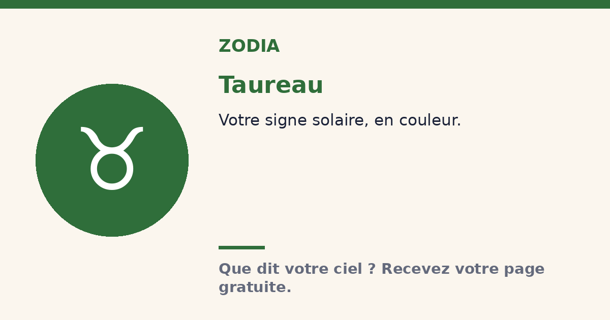 Taureau · Signe solaire Zodia