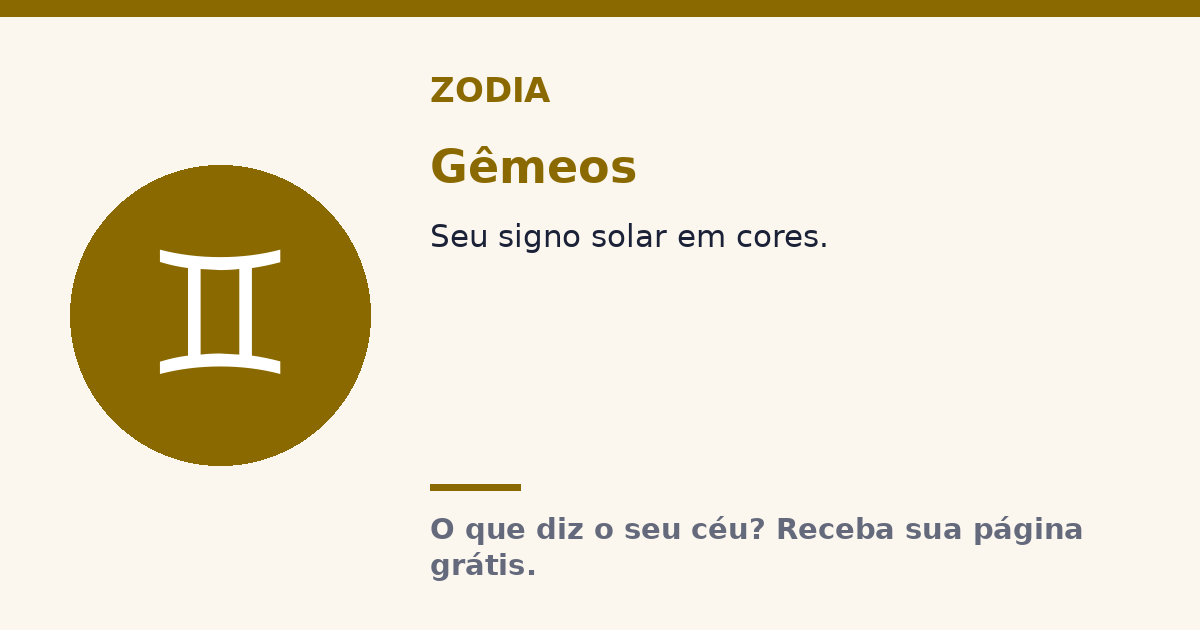 Gêmeos · Signo solar Zodia