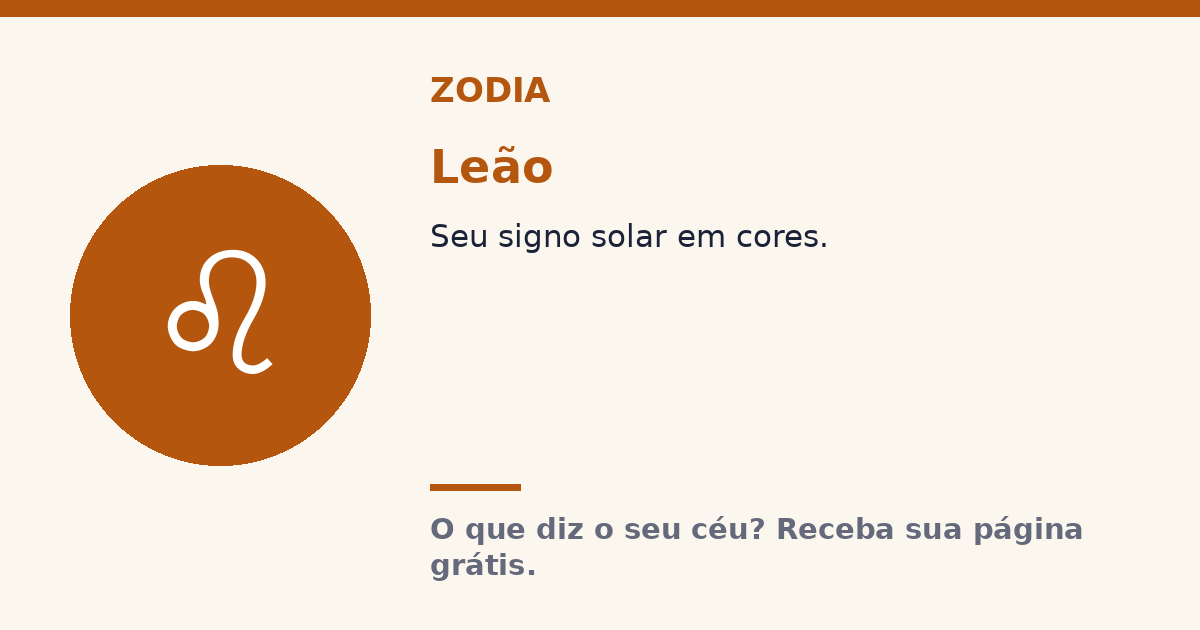 Leão · Signo solar Zodia