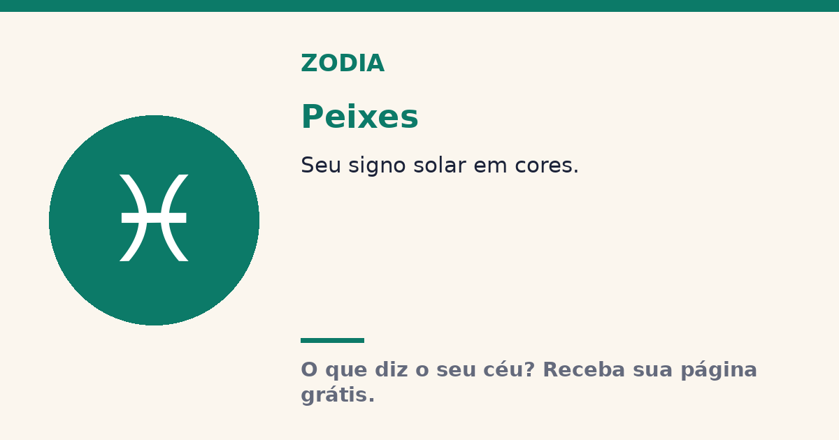 Peixes · Signo solar Zodia