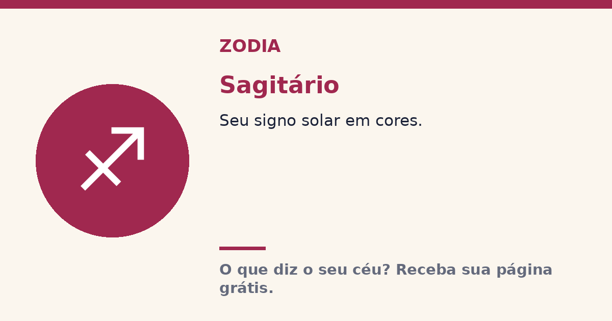 Sagitário · Signo solar Zodia