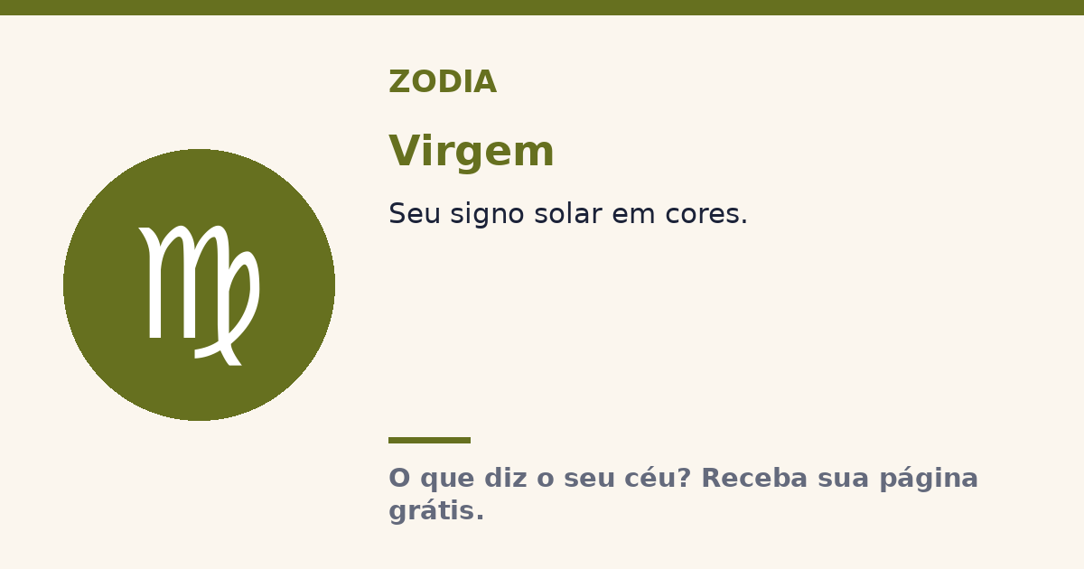 Virgem · Signo solar Zodia