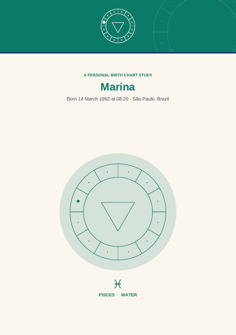 A painted cover with your name and birth details